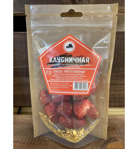 Настойка "Дед Алтай" Клубничная